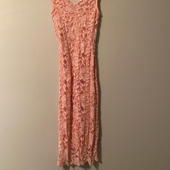 Floral Formal Dress in White and Pink - Picture 5 of 6